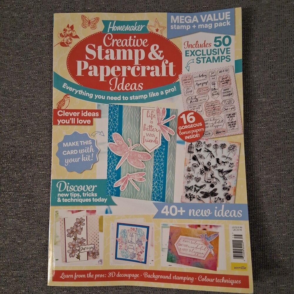 Homemaker Creative Stamp & Papercraft Ideas Craft Magazine with Papers